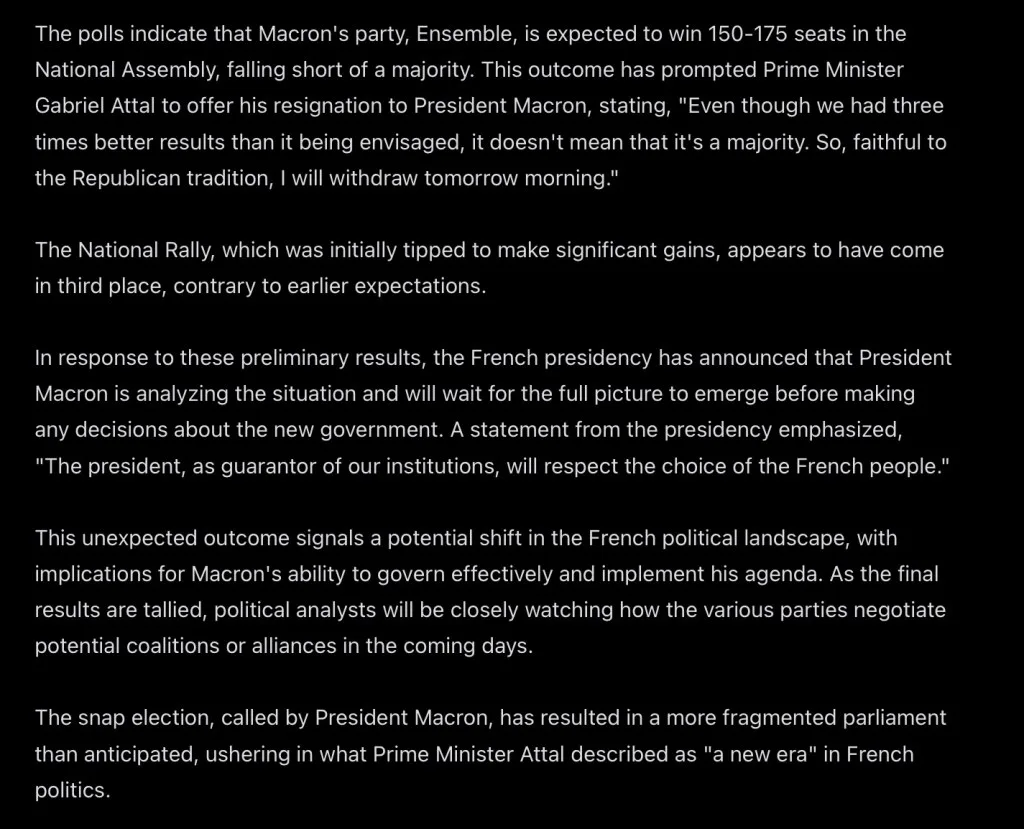 Exit Polls Show Surprise Results in French Parliamentary Election