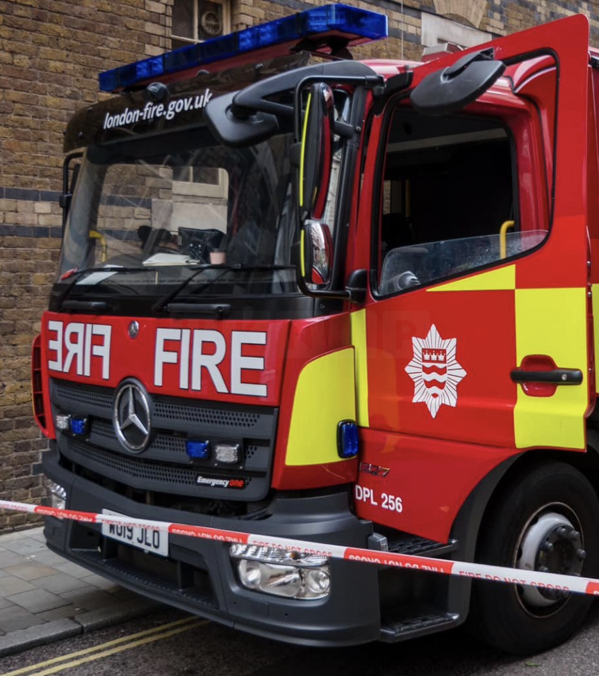 A man has been taken to hospital with burn injuries following a house blaze in Crayford.