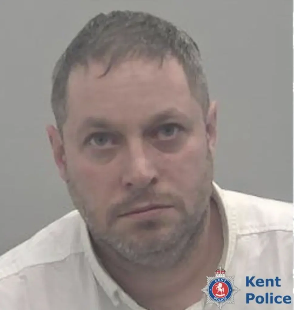A violent man who subjected his former partner to domestic abuse and also caused a police car to be written off has been jailed for eight years