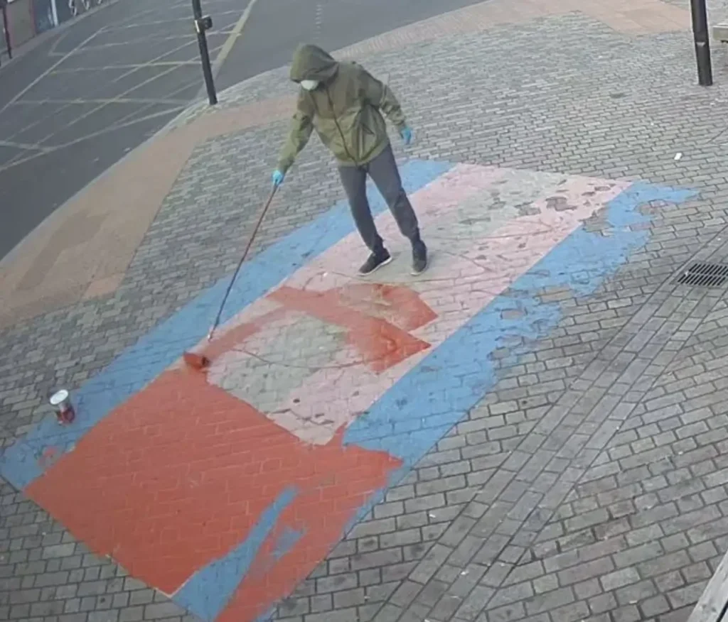 Single99 Pride Flags on London Pavement Vandalised for ‘At Least the Fifth Time’