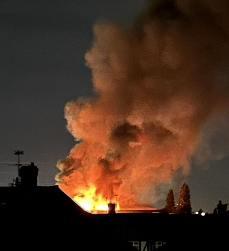 Fire at Morden Recycling Centre