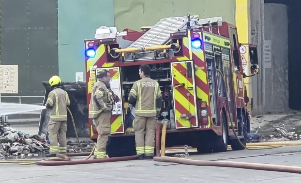Fire at Morden Recycling Centre