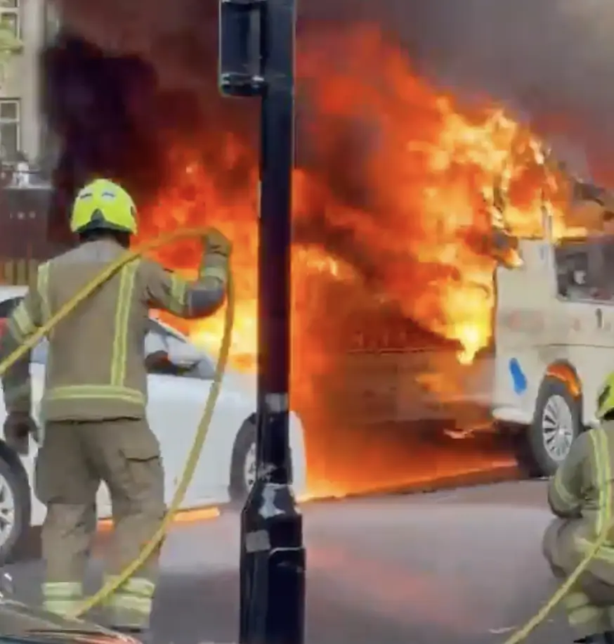 Single99 Ice Cream Van Catches Fire Near Little Ilford Park