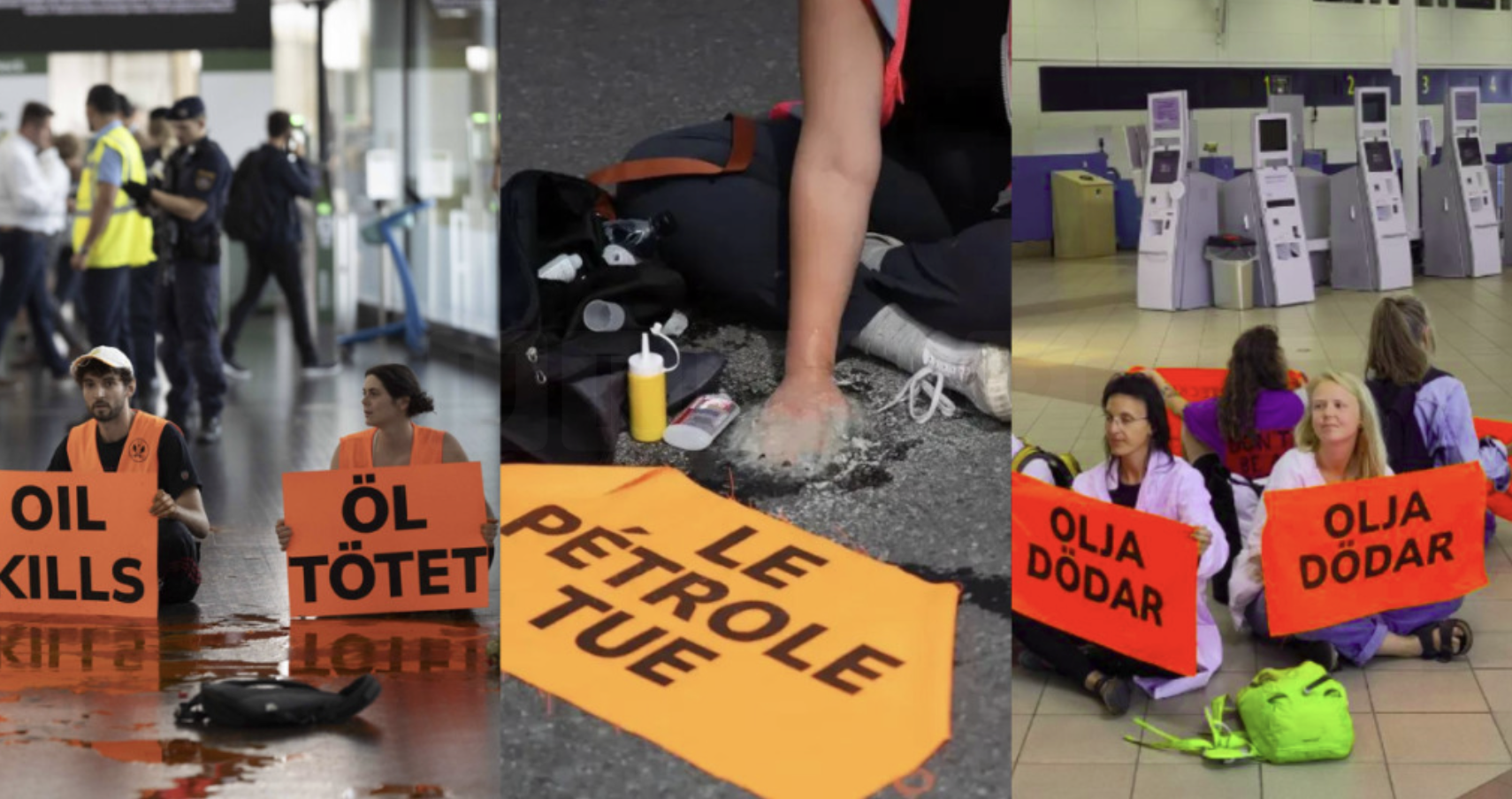 International Uprising “Oil Kills” Extends to North American Airports