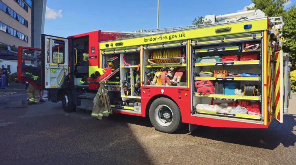 Eight Fire Engines called to Travelodge Blaze in Silvertown  East London