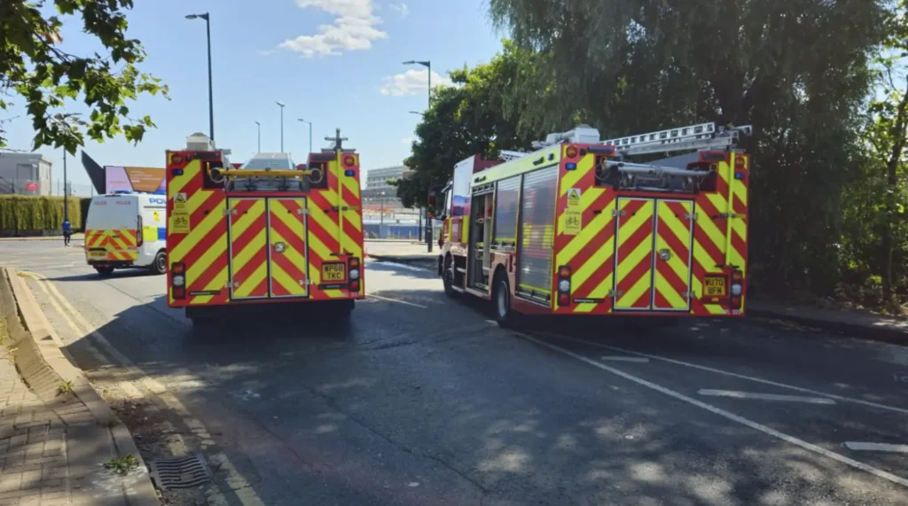 Eight Fire Engines called to Travelodge Blaze in <a class=