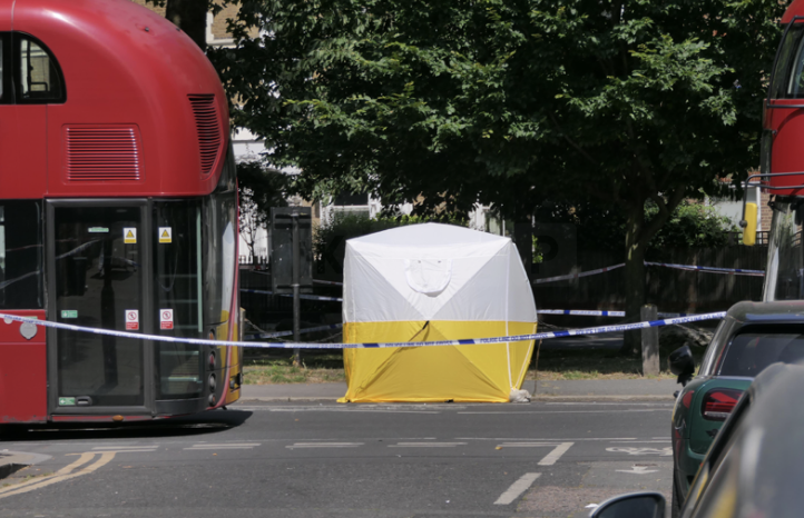First Pictures from Murder investigation  following stabbing in Stoke Newington
