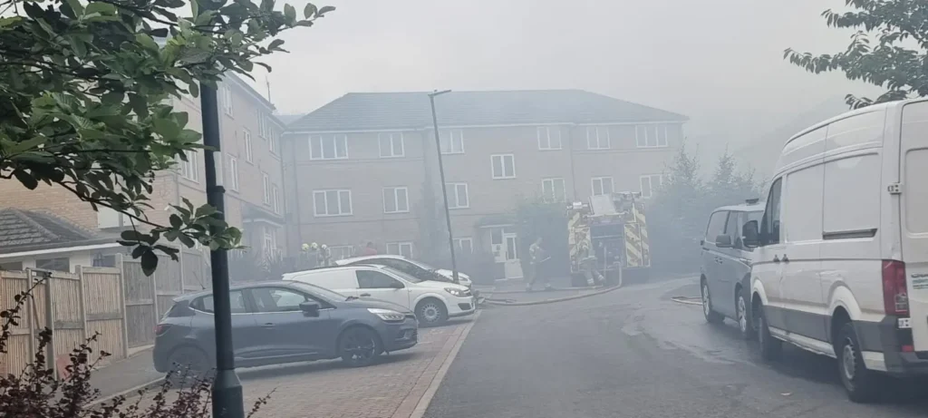 Fire at Morden Recycling Centre