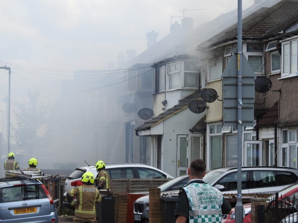 Major Fire Engulfs Dagenham Residences
