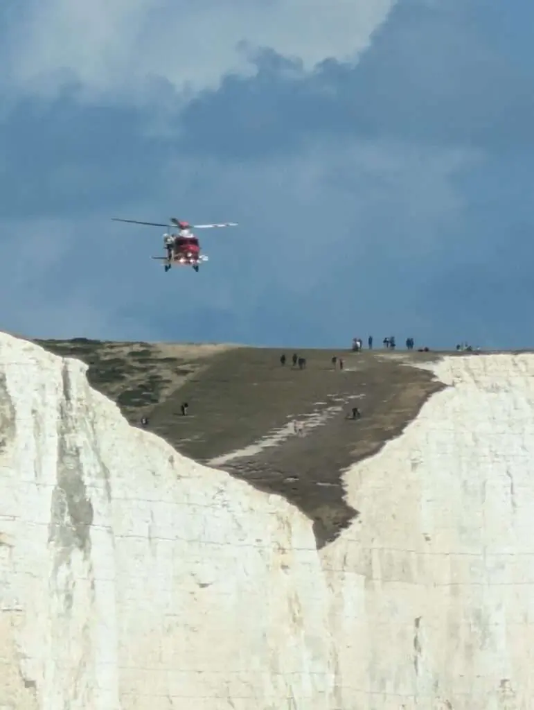 Two Cut Off by Tide at Seven Sisters Winched to Safety
