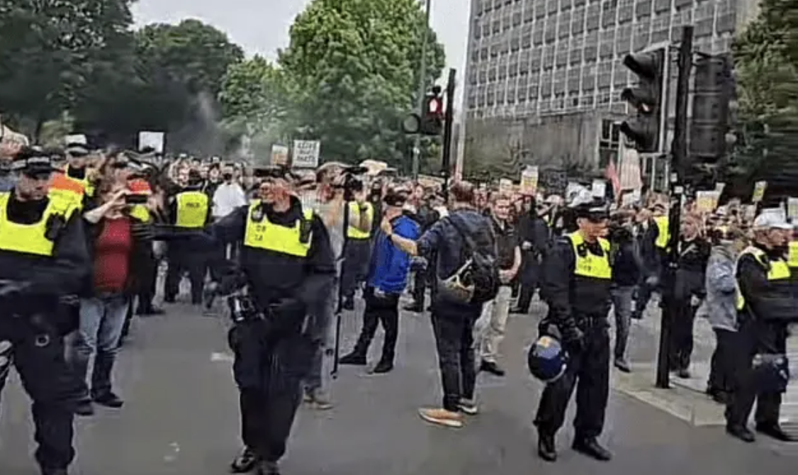 Clashes Erupt Between Opposing Groups in Plymouth, Prompting Significant Police Presence