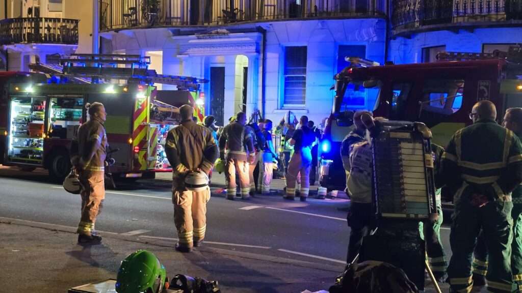 Emergency Services Seal Off Grande Parade in Brighton