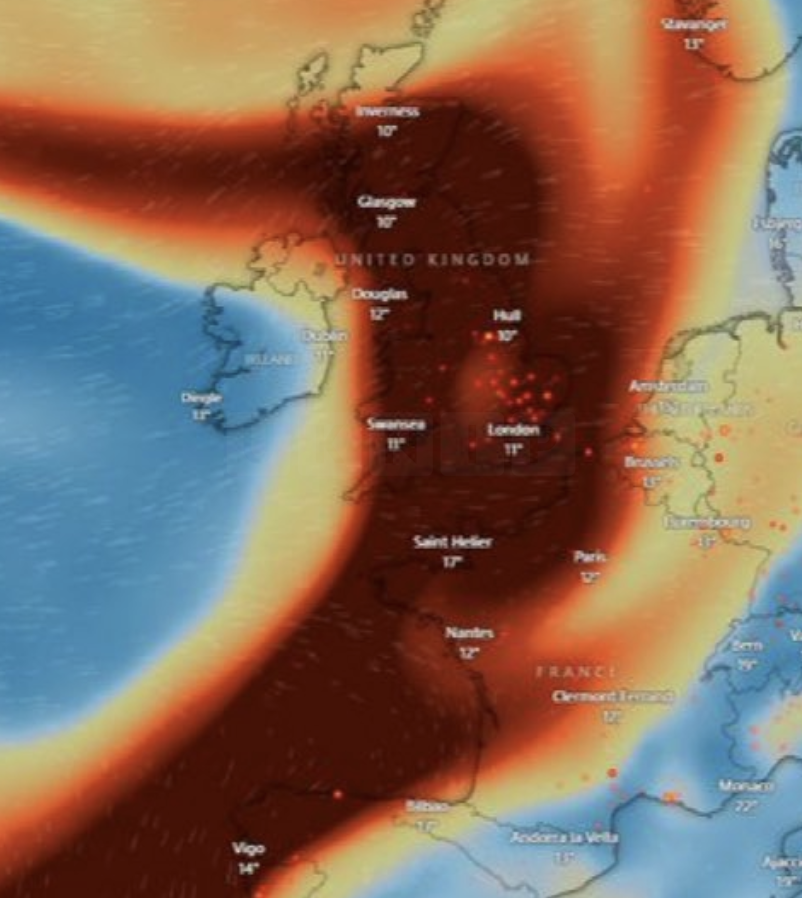Met Office Issues Update on ‘Toxic Cloud’ Sweeping Over Parts of the UK