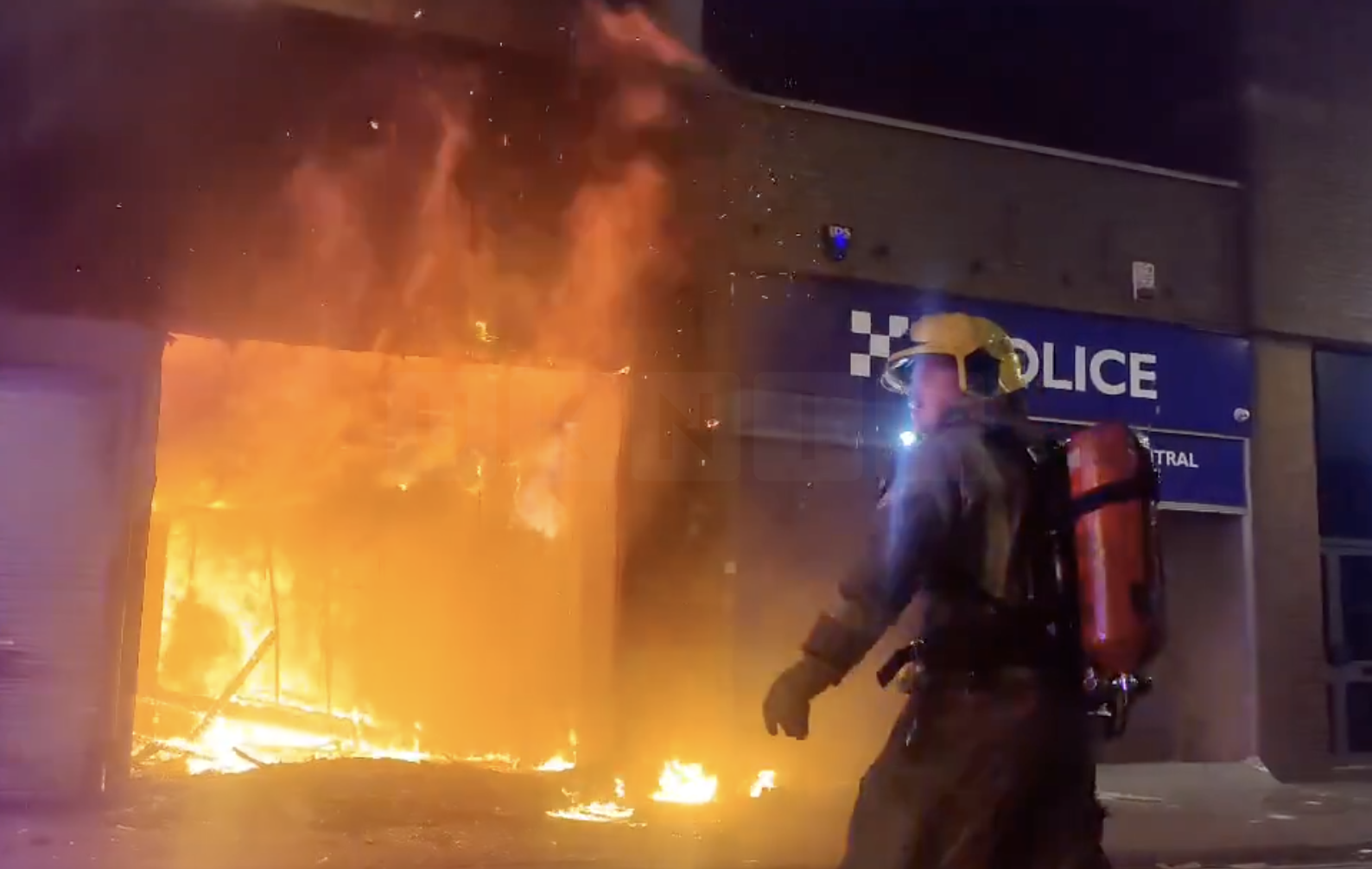 Police Station Firebombed as Rioting Explodes in Sunderland