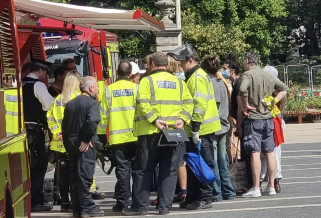 Firefighters Battle Blaze at Somerset House in Central London