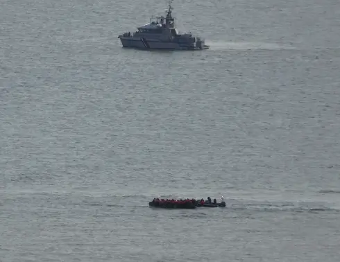 French Border Guard Speedboat  Attempts to Ram Migrant Vessel Crossing the English Channel