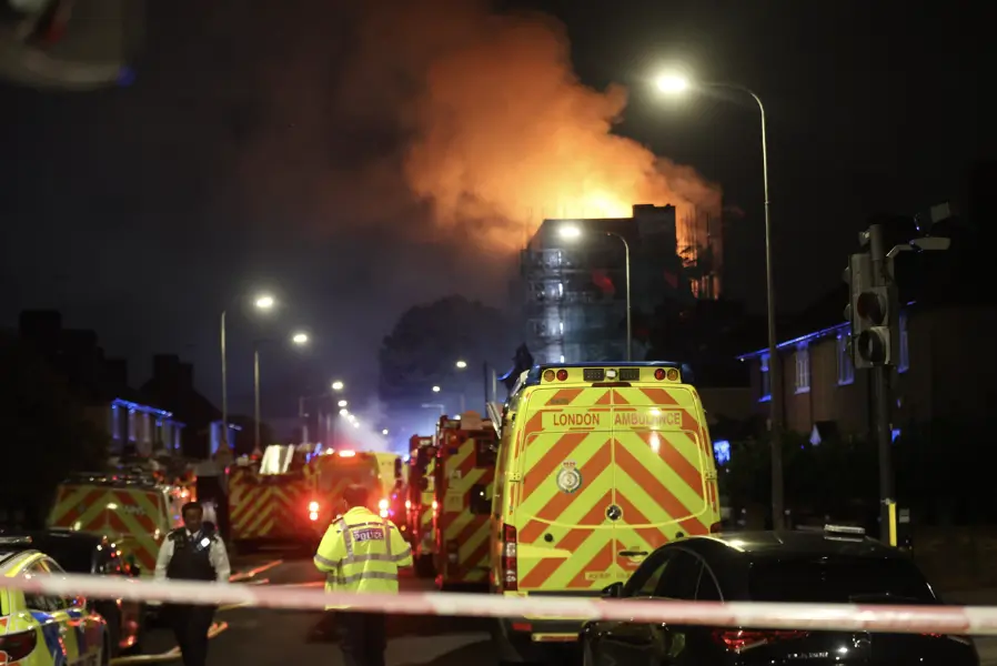 Major Incident Declared Following Fire in Cladded Building in Dagenham, East London