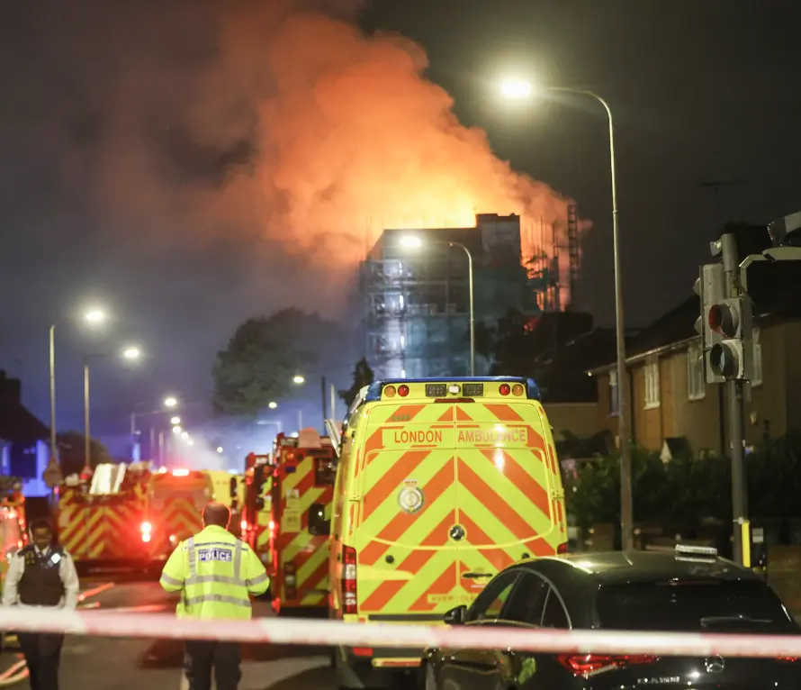 Major Incident Declared Following Fire in Cladded Building in Dagenham, East London