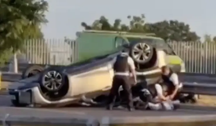 Police Pursuit Ends in Collision on A12 in Romford; Three Arrested