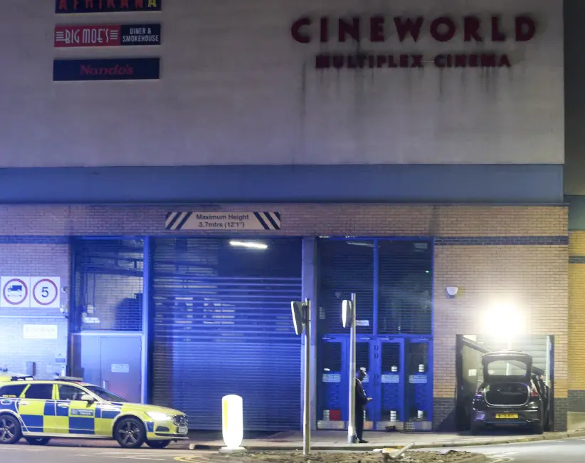 Lucky Escape for Ilford Uber Driver as Car Crashes Into Cineworld Cinema
