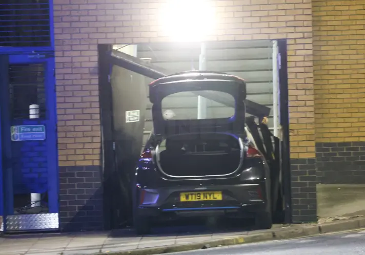 Lucky Escape for Ilford Uber Driver as Car Crashes Into Cineworld Cinema