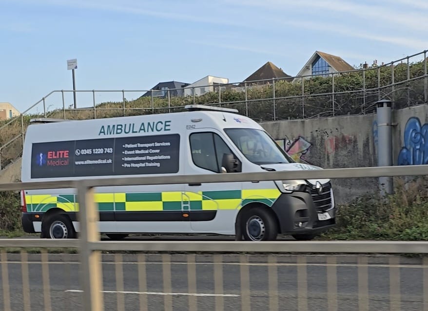 Taxi Collides with Ambulance on A259 in Roedean