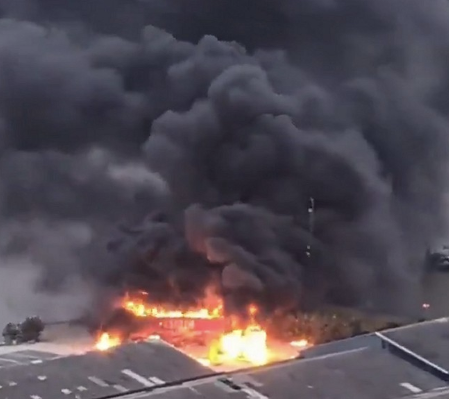 Controlled Explosion on Film Set Causes Fire at Silvertown Tunnel Construction Site, Destroying Van