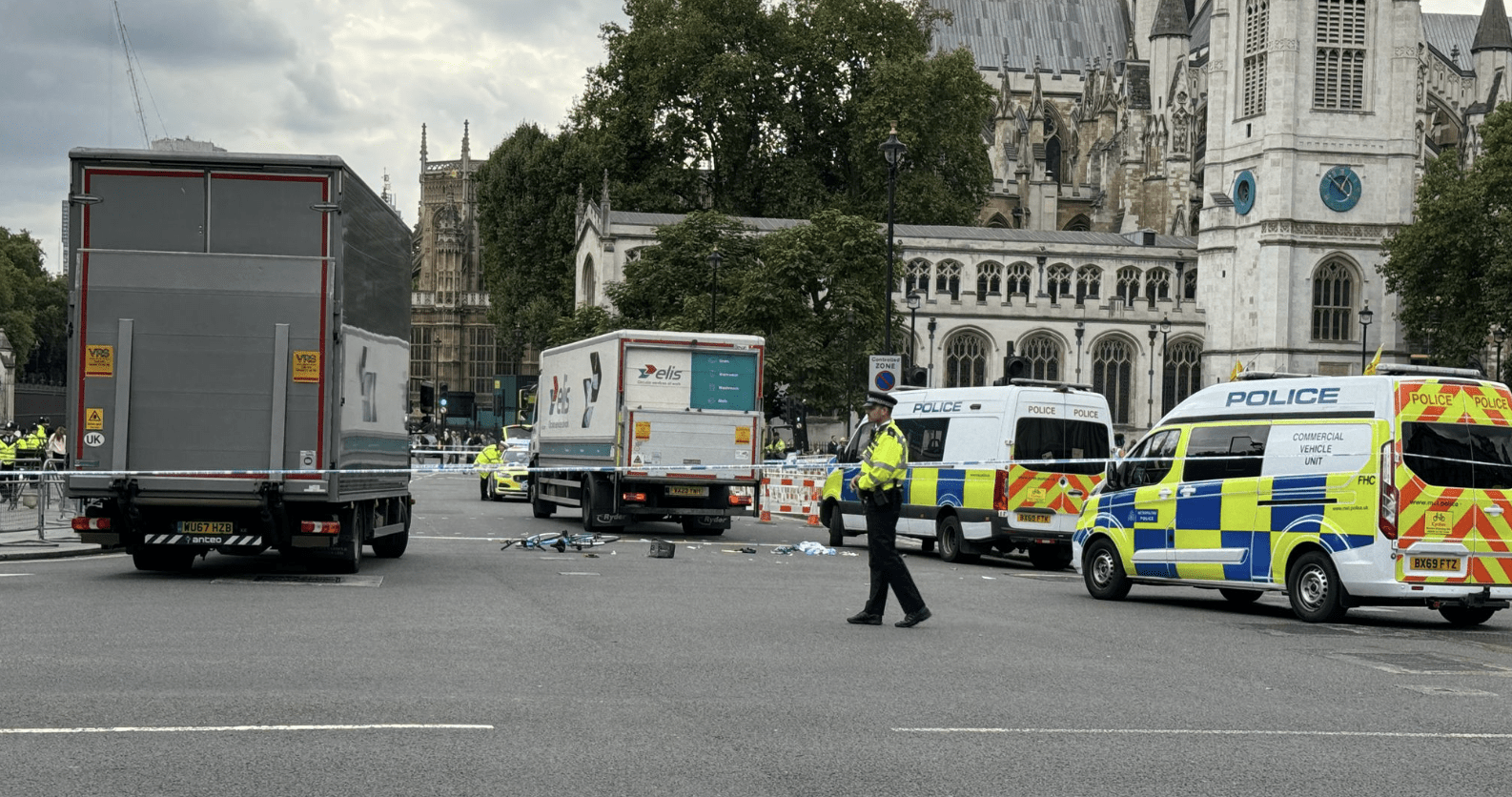 Cyclist Injured in Collision with Lorry in Parliament Square
