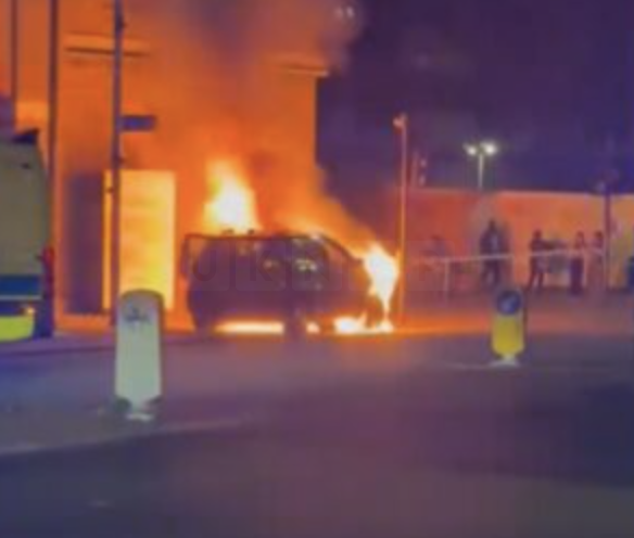 Emergency Services Respond to Car Fire in Woolwich