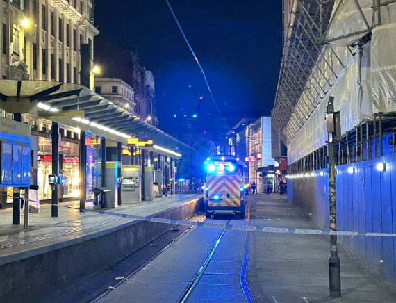 Market Street in Manchester Cordoned Off Following Police Incident