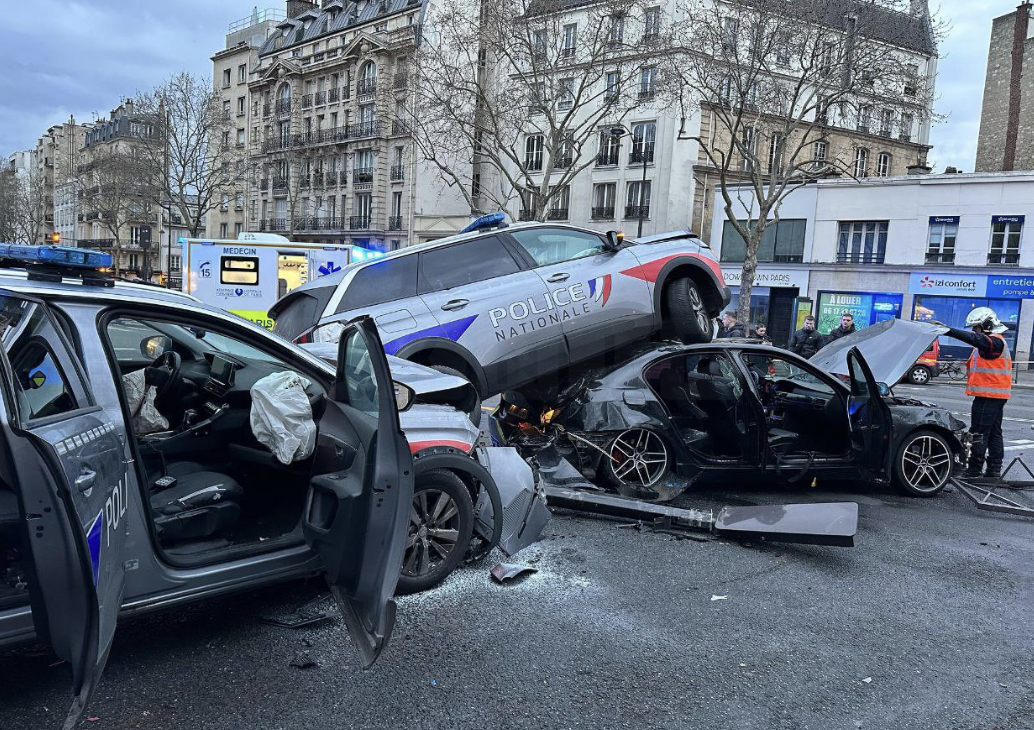 13 Injured, Including 10 Police Officers, After High-Speed Car Chase in Paris