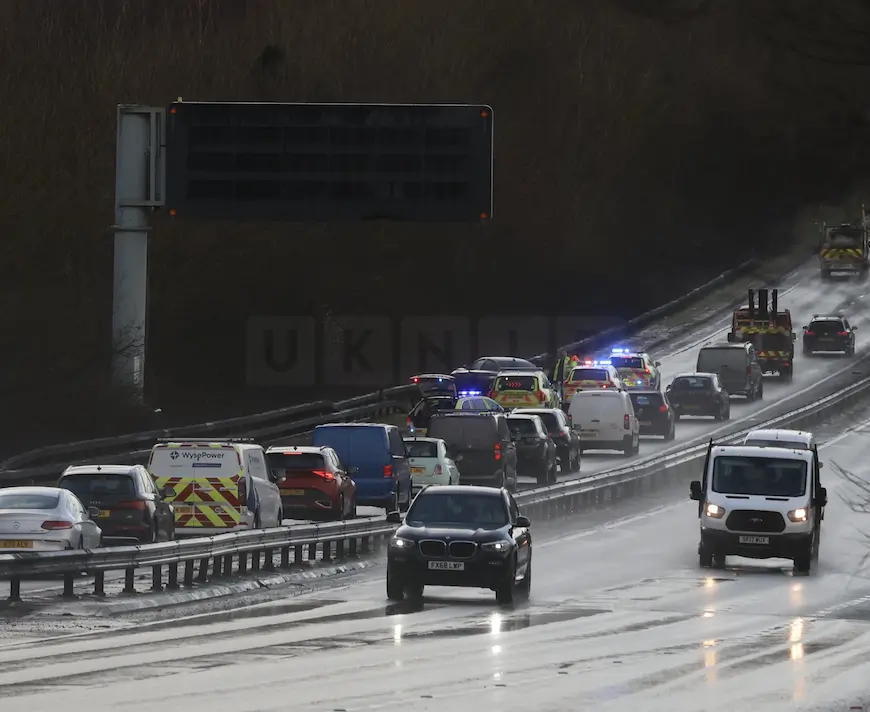 Traffic Held on A20 After Vehicle Spins Out in Severe Weather