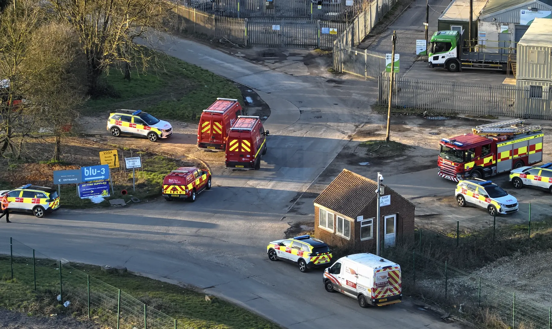 A249 Detling Hill Reopens After ‘Explosion’ and Major Fire at Detling Aerodrome Industrial Estate