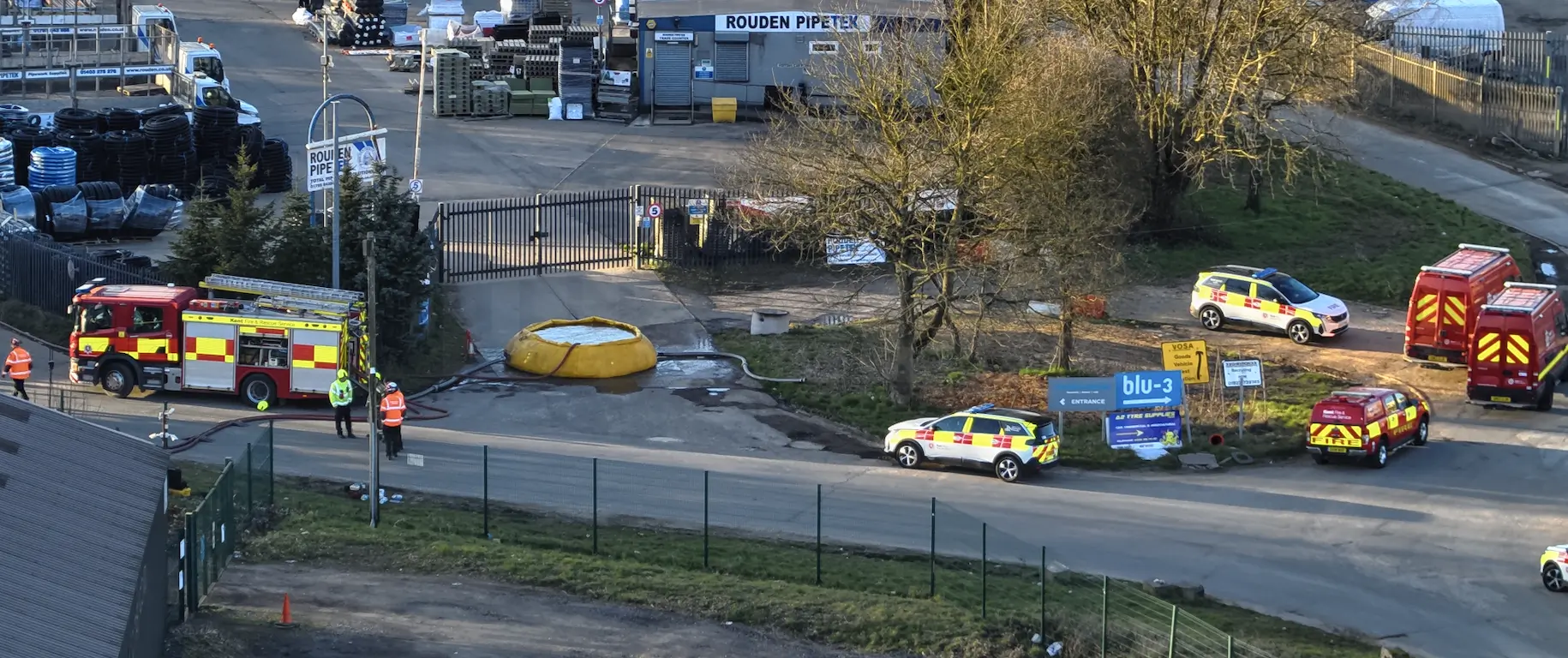A249 Detling Hill Reopens After ‘Explosion’ and Major Fire at Detling Aerodrome Industrial Estate
