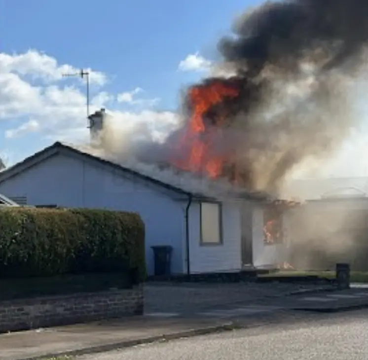 Fire Crews Battle Blaze in Durrington