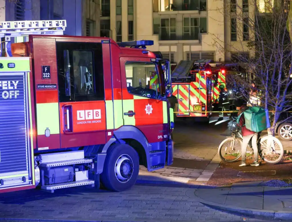 Fire at Pan Peninsula Tower in London on the  6th Floor
