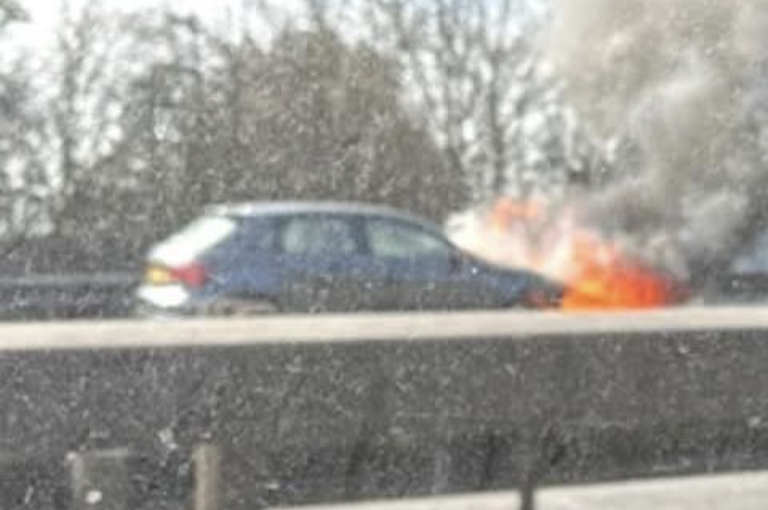 Car Fire on Blue Bell Hill in Maidstone – No Injuries Reported