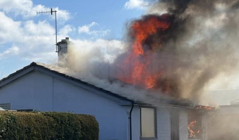 Fire Crews Battle Blaze in Durrington
