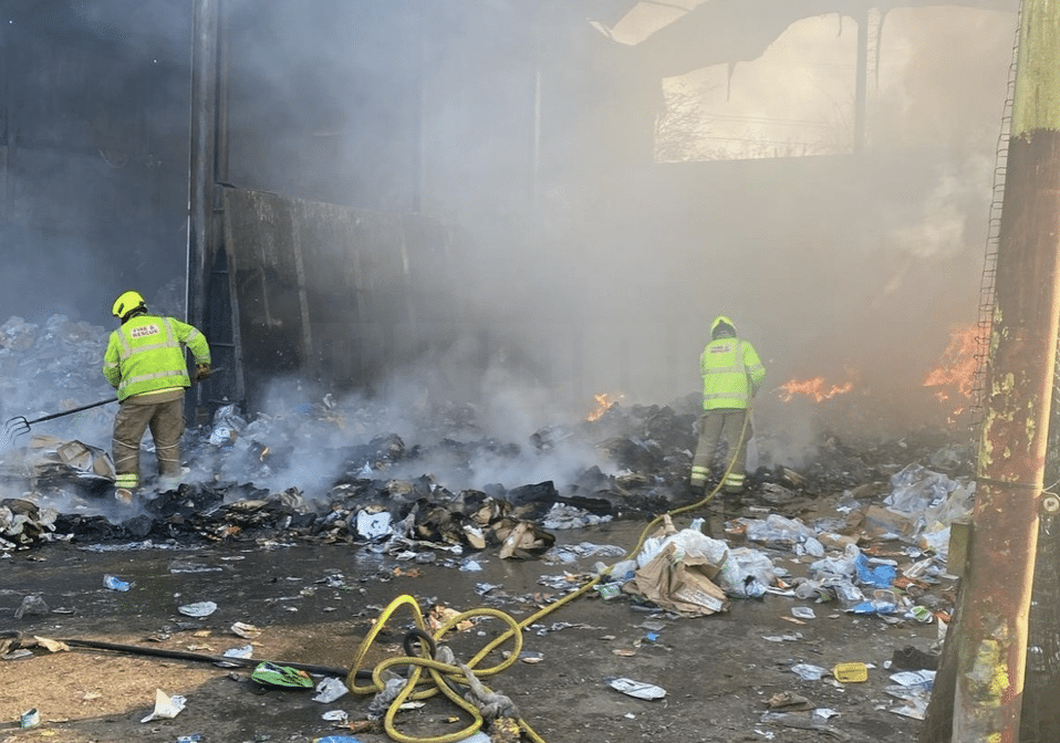 Firefighters Battle Blaze at Braintree Waste Site 35 Tonnes of Rubbish Alight