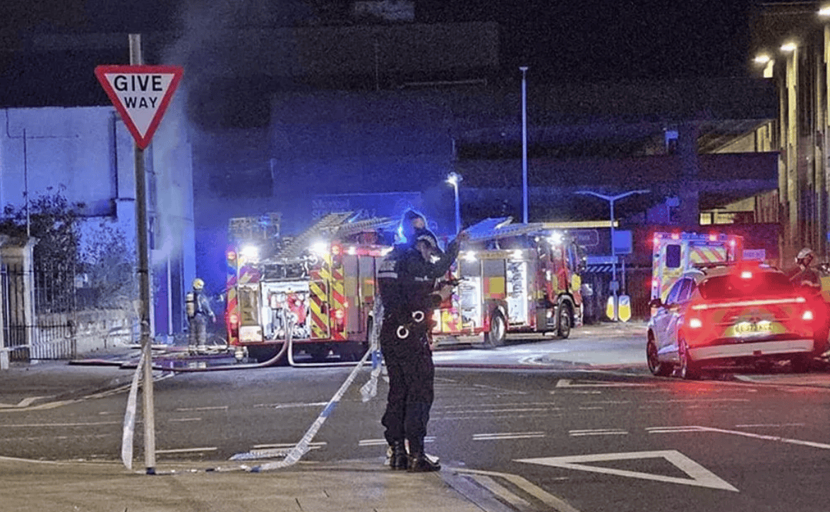 Huge Fire Tears Through Kirkcaldy High Street Building: Emergency Services on Scene