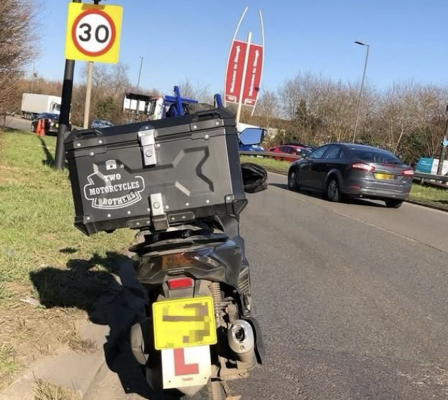 Moped Rider Caught on Four-Lane Motorway Near Slough – Vehicle Seized by Police