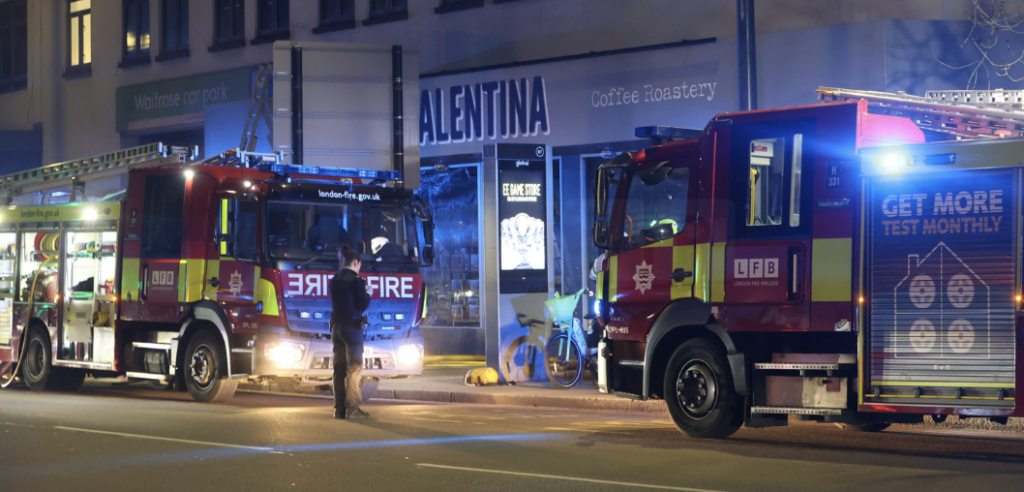 Multiple Fire Engines Called to Blaze at Valentinea’s Coffee Shop in East Sheen
