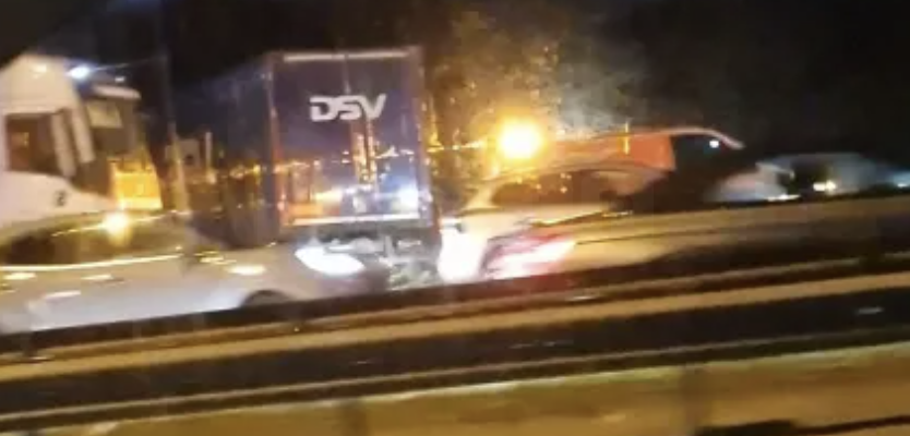 Several Injured After HGV Smashes Through Motorway Reservation into Six Vehicles