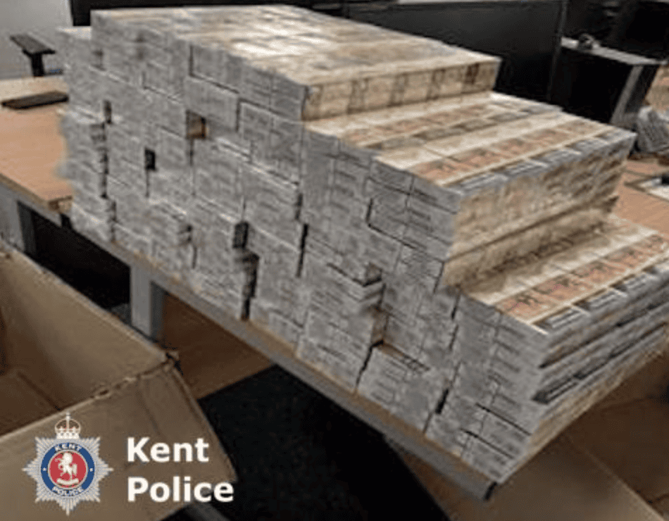 Tobacco and cash were seized in Ashford following concerns from the community