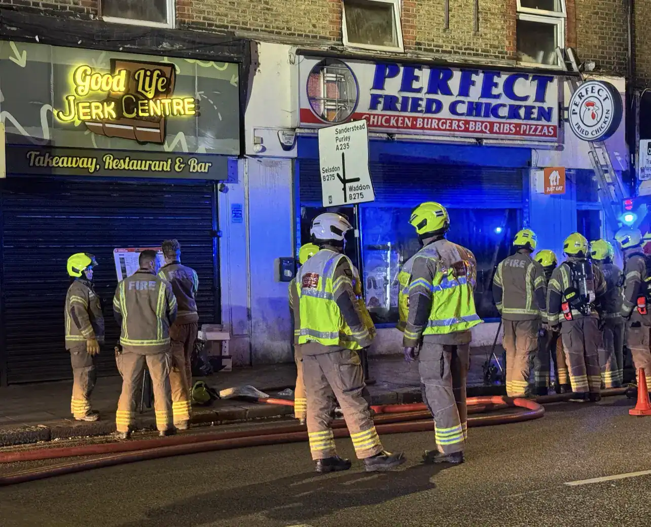 Perfect Chicken Blaze: Four-Pump Fire Breaks Out in Croydon During Early Hours