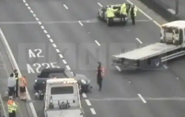 Traffic Halted on M25 at Junction 2 Following Two-Car Collision