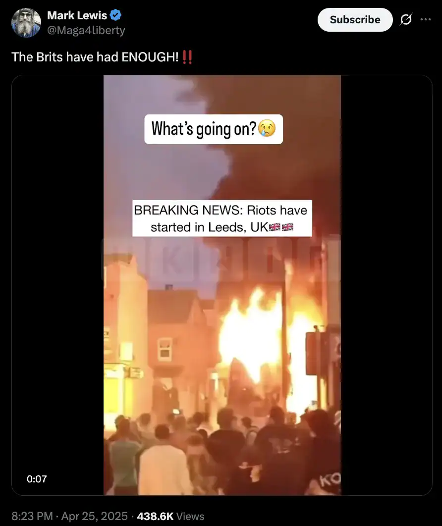 Police Dismiss Fake Claims of Riots in Leeds as Misinformation Spreads Online