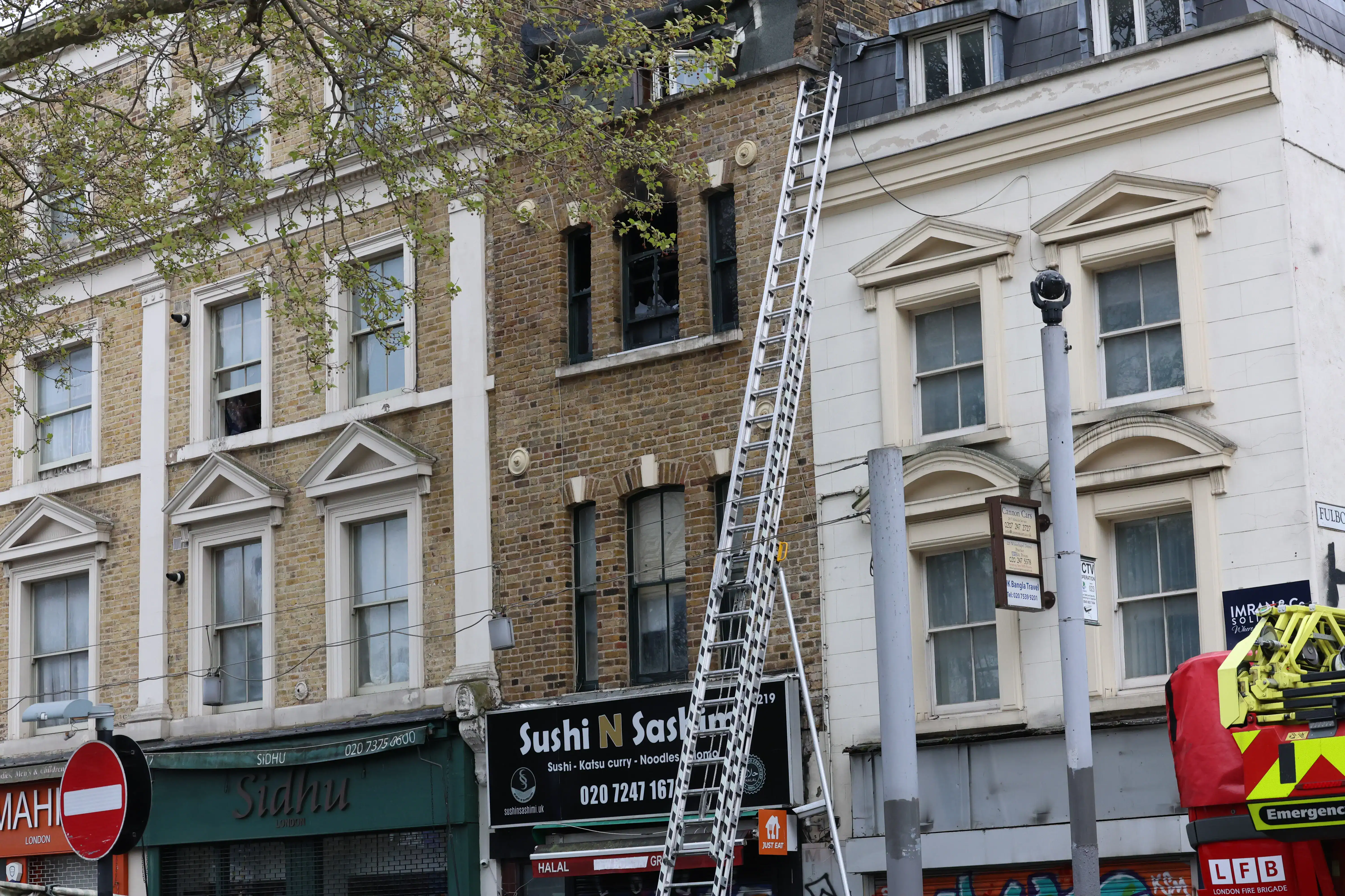 Emergency Services Respond to Major Fire on Whitechapel Road, East London