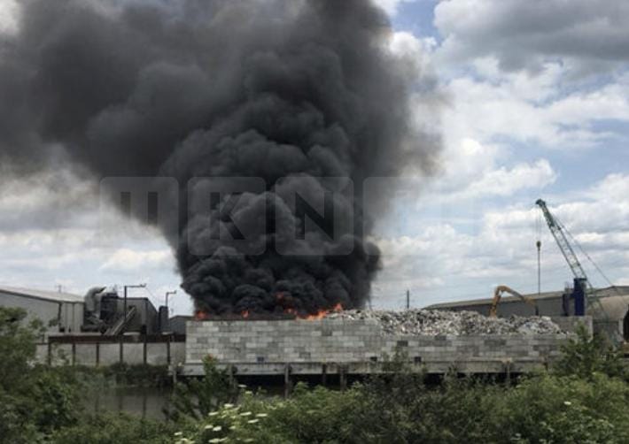 Firefighters Tackle Warehouse Blaze on River Road, Barking