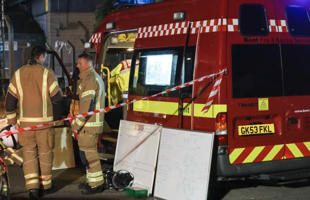 Major Fire at Industrial Unit in Sittingbourne: Firefighters Remain at Scene